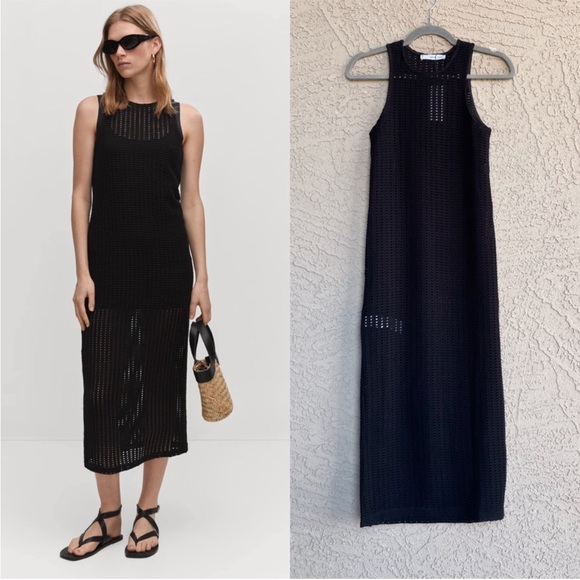 Mango Openwork Knit Dress - Picture 1 of 7